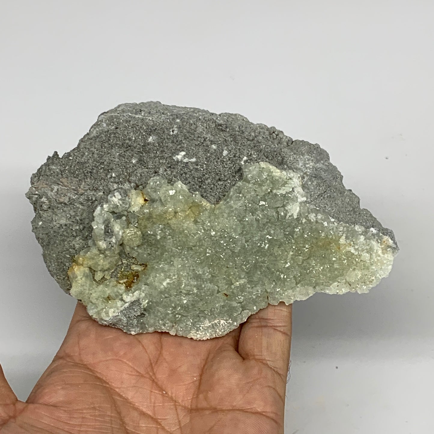 284.6g,5"x3.5"x1.5",Natural Green Prehnite Custer Mineral Specimen @Morocco, B11