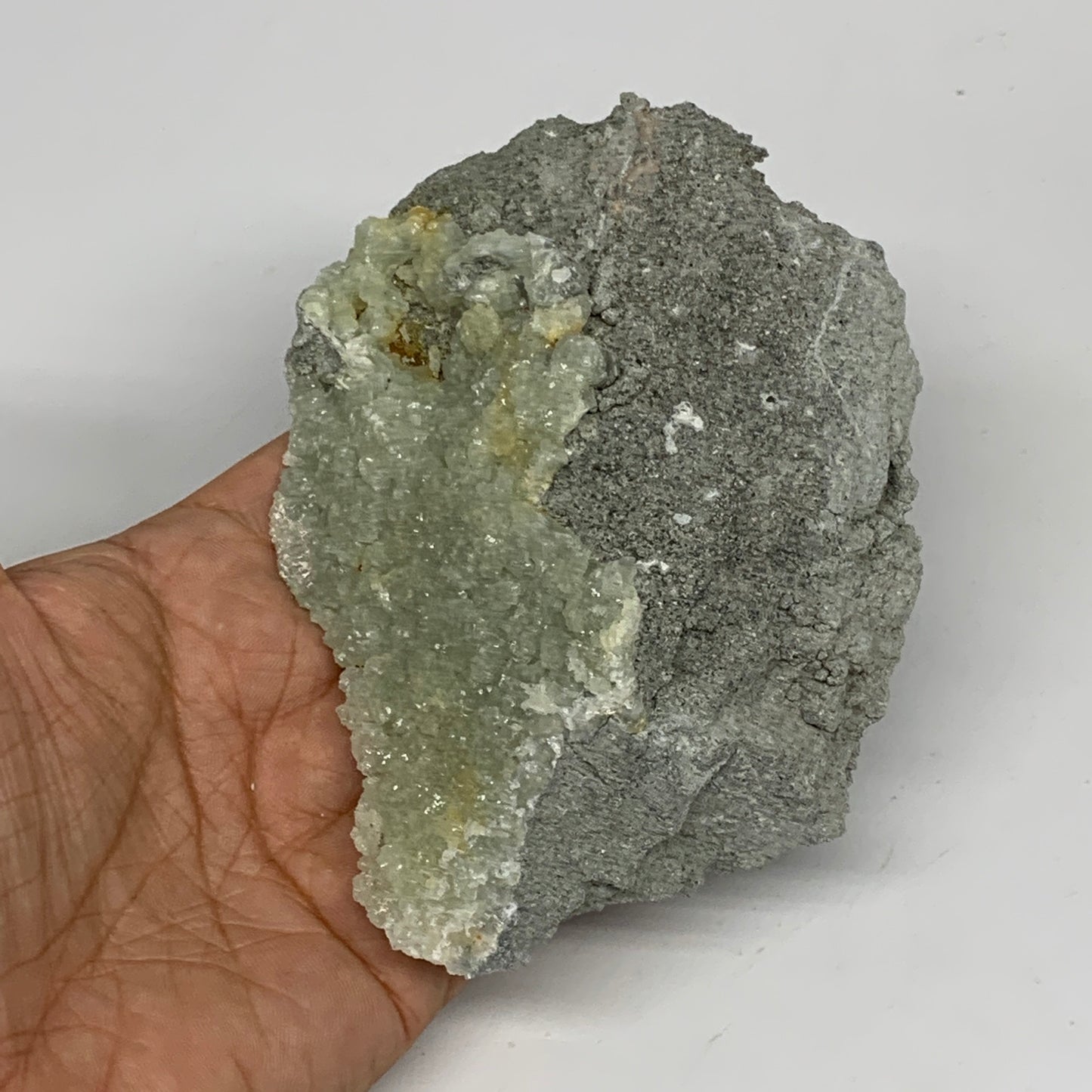 284.6g,5"x3.5"x1.5",Natural Green Prehnite Custer Mineral Specimen @Morocco, B11