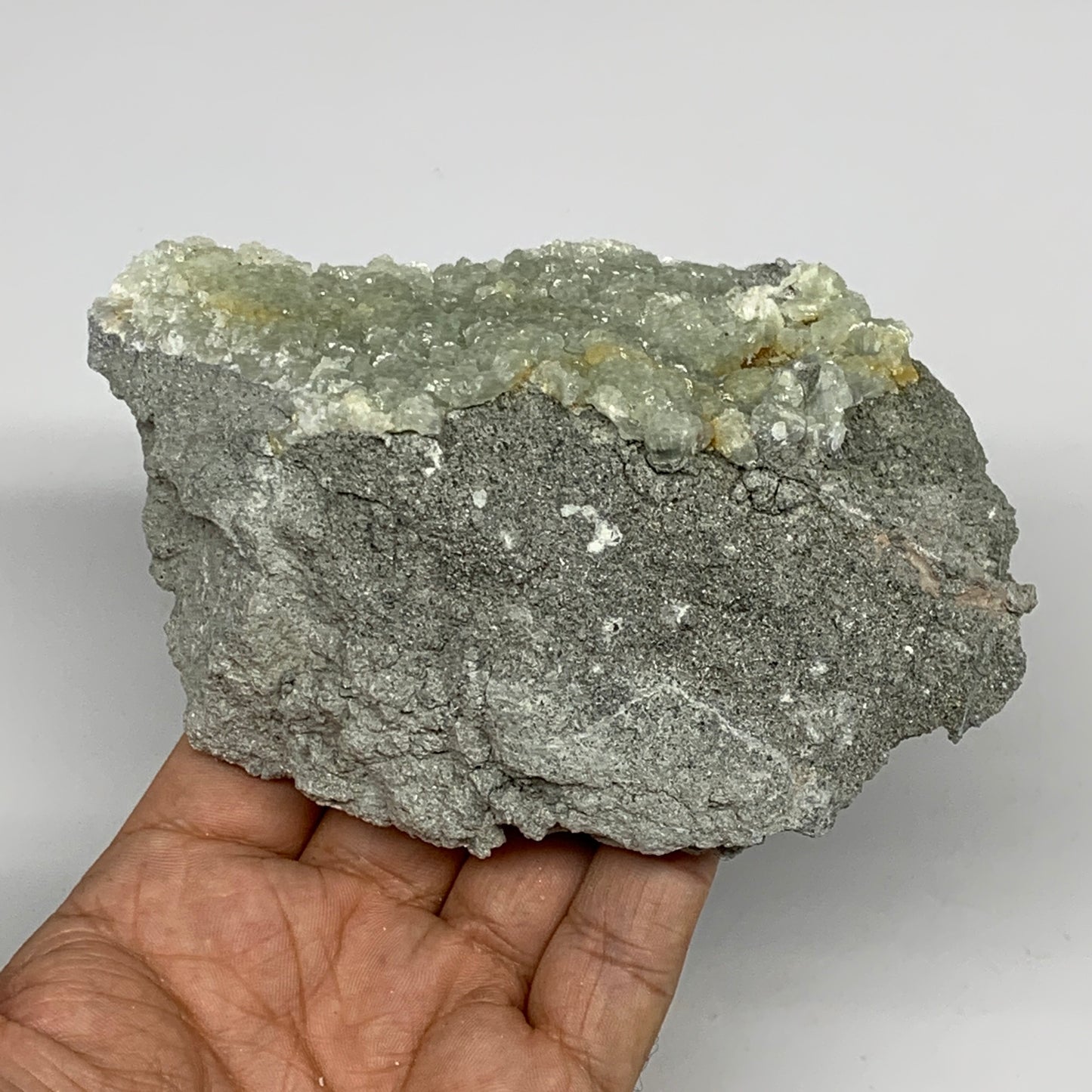 284.6g,5"x3.5"x1.5",Natural Green Prehnite Custer Mineral Specimen @Morocco, B11