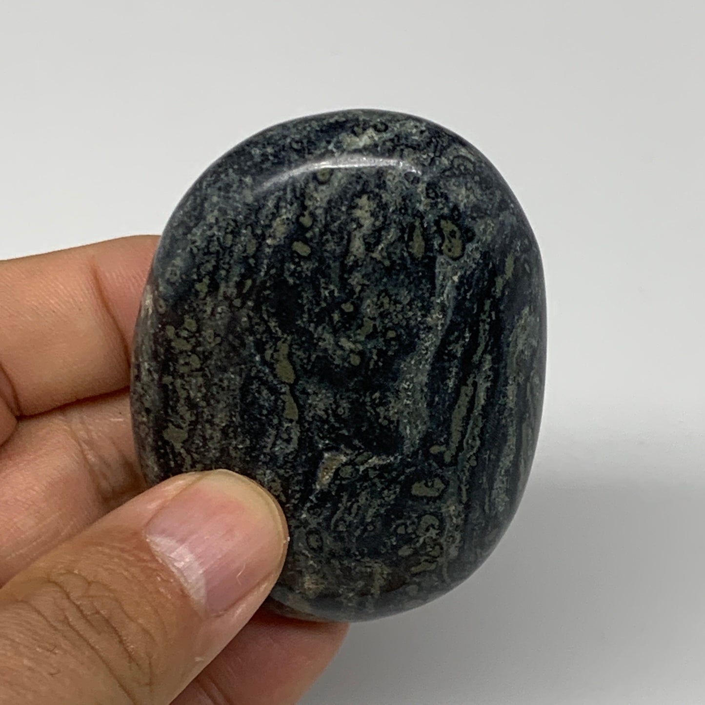 117.4g, 2.7"x1.9"x0.9", Kambaba Jasper Palm-Stone Reiki @Madagascar,B10419