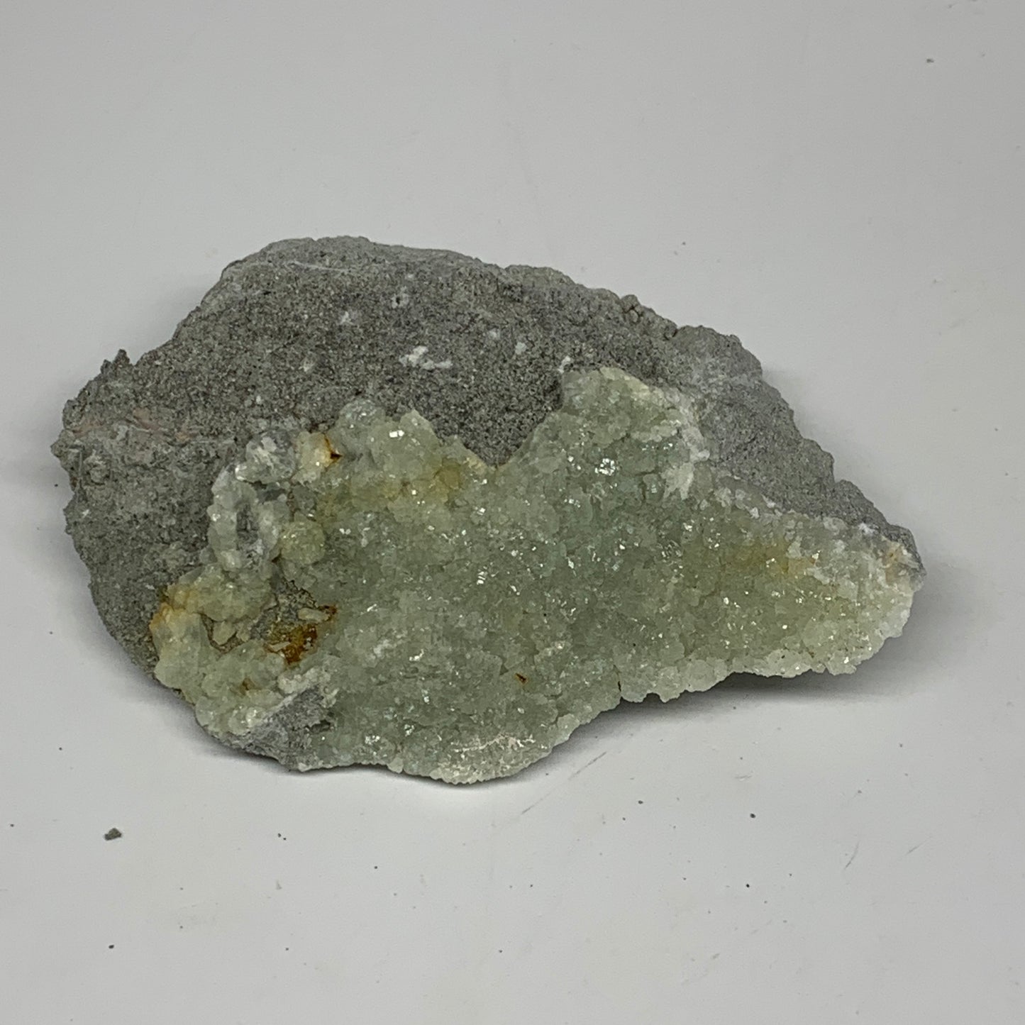 284.6g,5"x3.5"x1.5",Natural Green Prehnite Custer Mineral Specimen @Morocco, B11