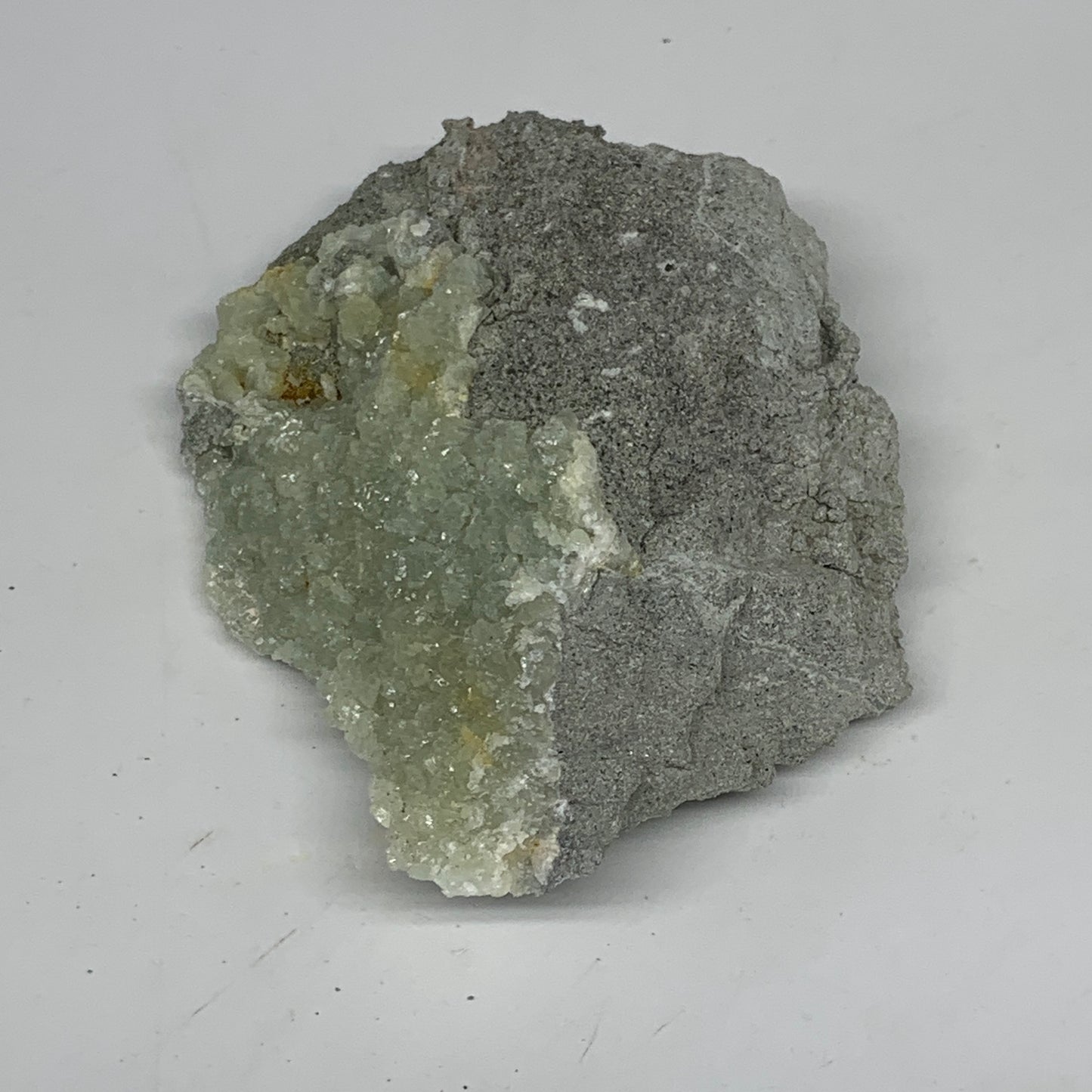 284.6g,5"x3.5"x1.5",Natural Green Prehnite Custer Mineral Specimen @Morocco, B11
