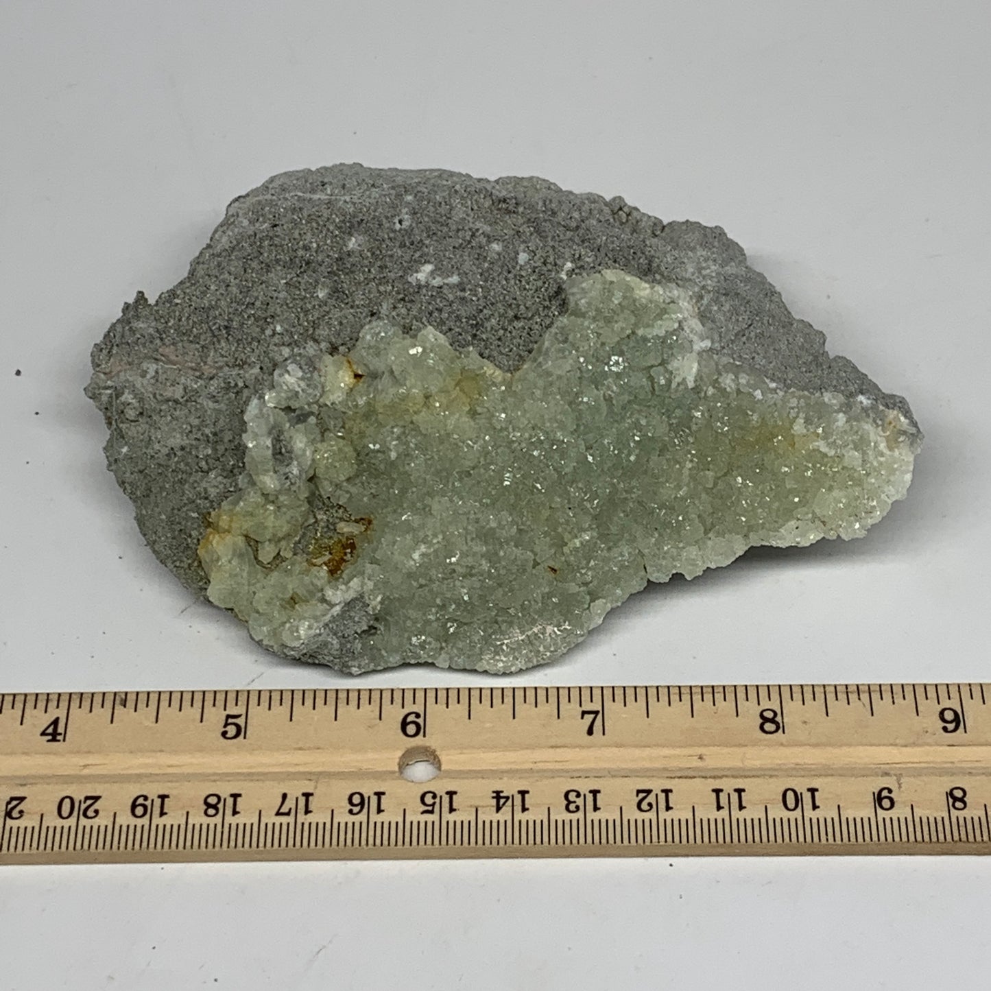 284.6g,5"x3.5"x1.5",Natural Green Prehnite Custer Mineral Specimen @Morocco, B11