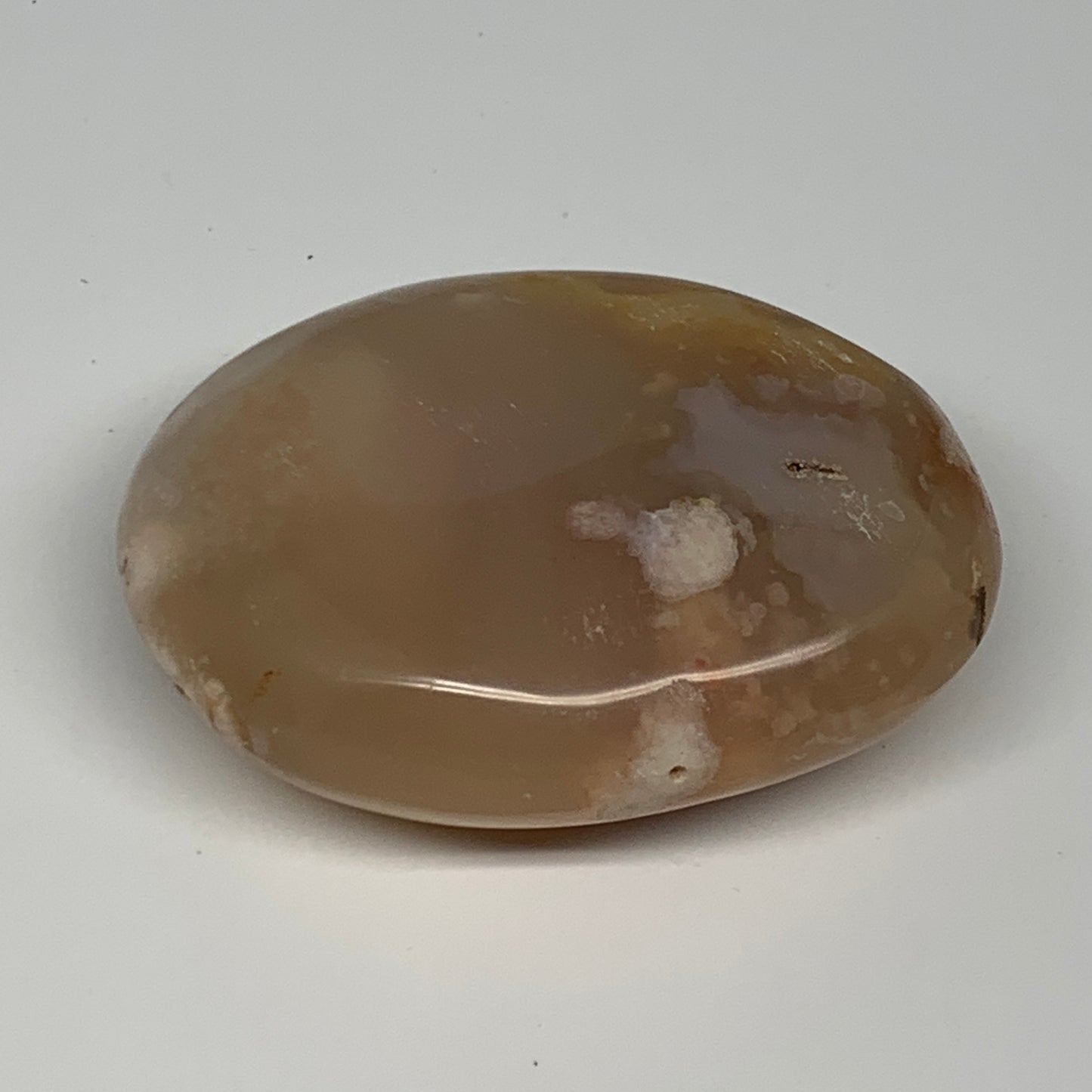 177.3g,3"x2.3"x1.2", Flower Agate Palm-Stone Crystal Reiki @Madagascar,B16146