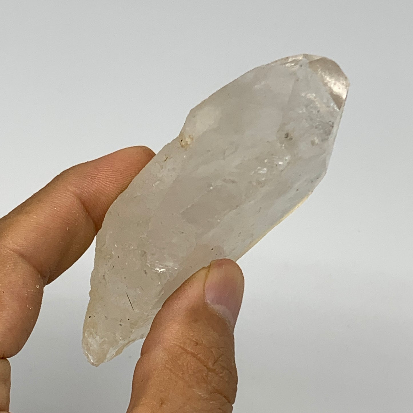 97.8g, 3.3"x1.6"x1.1", Lemurian Quartz Crystal Mineral Specimens @Brazil, B19280