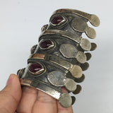 175g, 3.2"x2.6" Turkmen Bracelet Cuff Old Vintage Gold-Gilded Statement,TN694