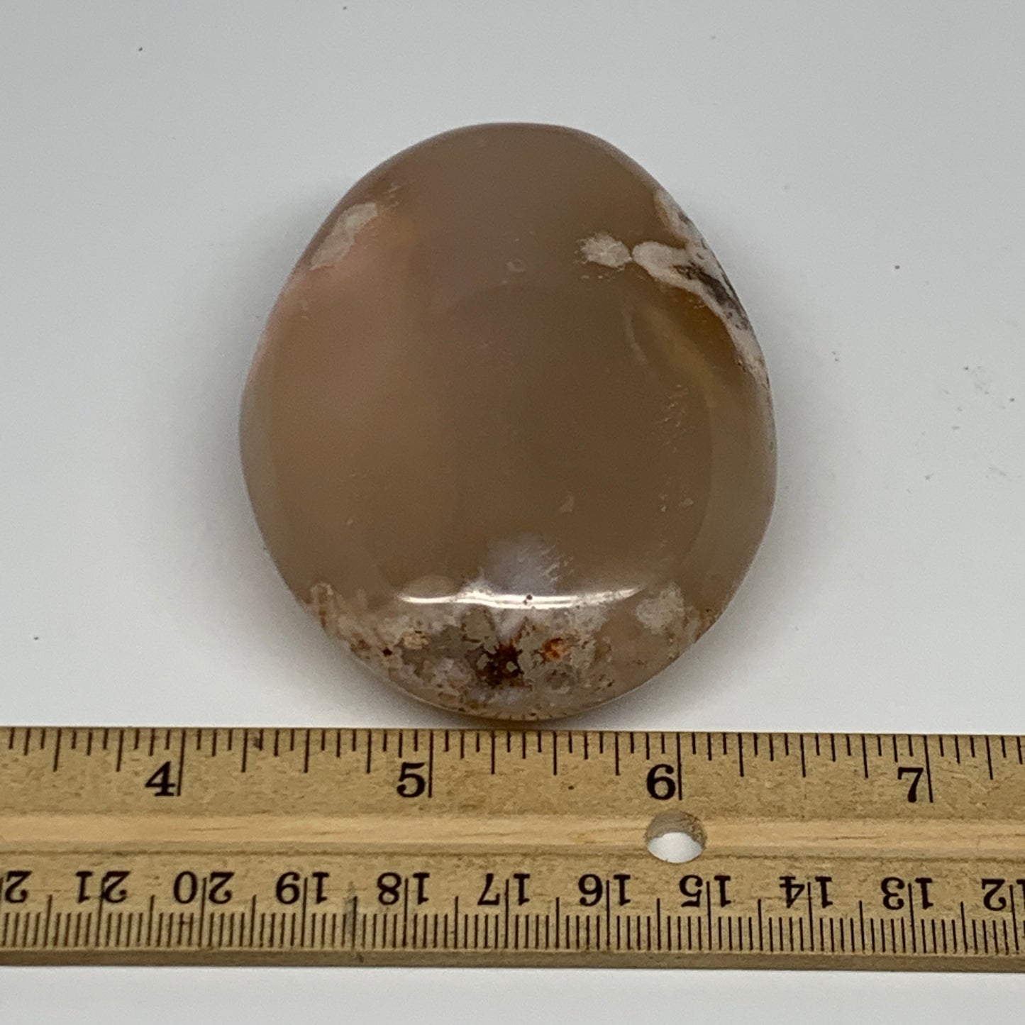 177.3g,3"x2.3"x1.2", Flower Agate Palm-Stone Crystal Reiki @Madagascar,B16146