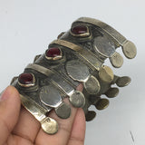 175g, 3.2"x2.6" Turkmen Bracelet Cuff Old Vintage Gold-Gilded Statement,TN694