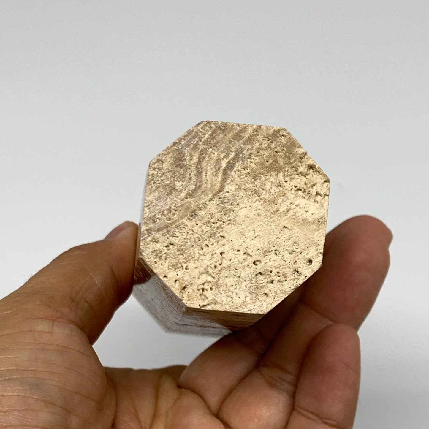 344.5g, 5.4"x1.5" Natural Chocolate Calcite Tower Point Obelisk Crystal, B23328