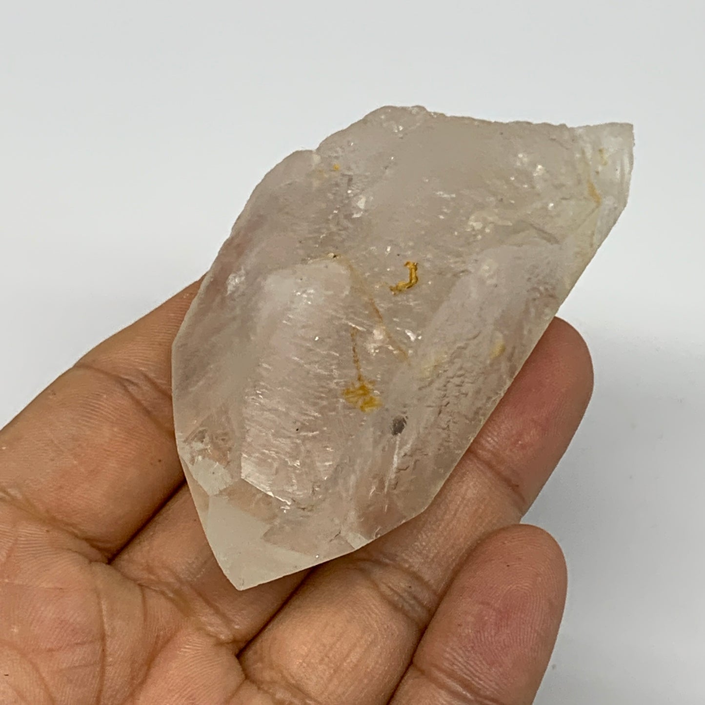 97.8g, 3.3"x1.6"x1.1", Lemurian Quartz Crystal Mineral Specimens @Brazil, B19280
