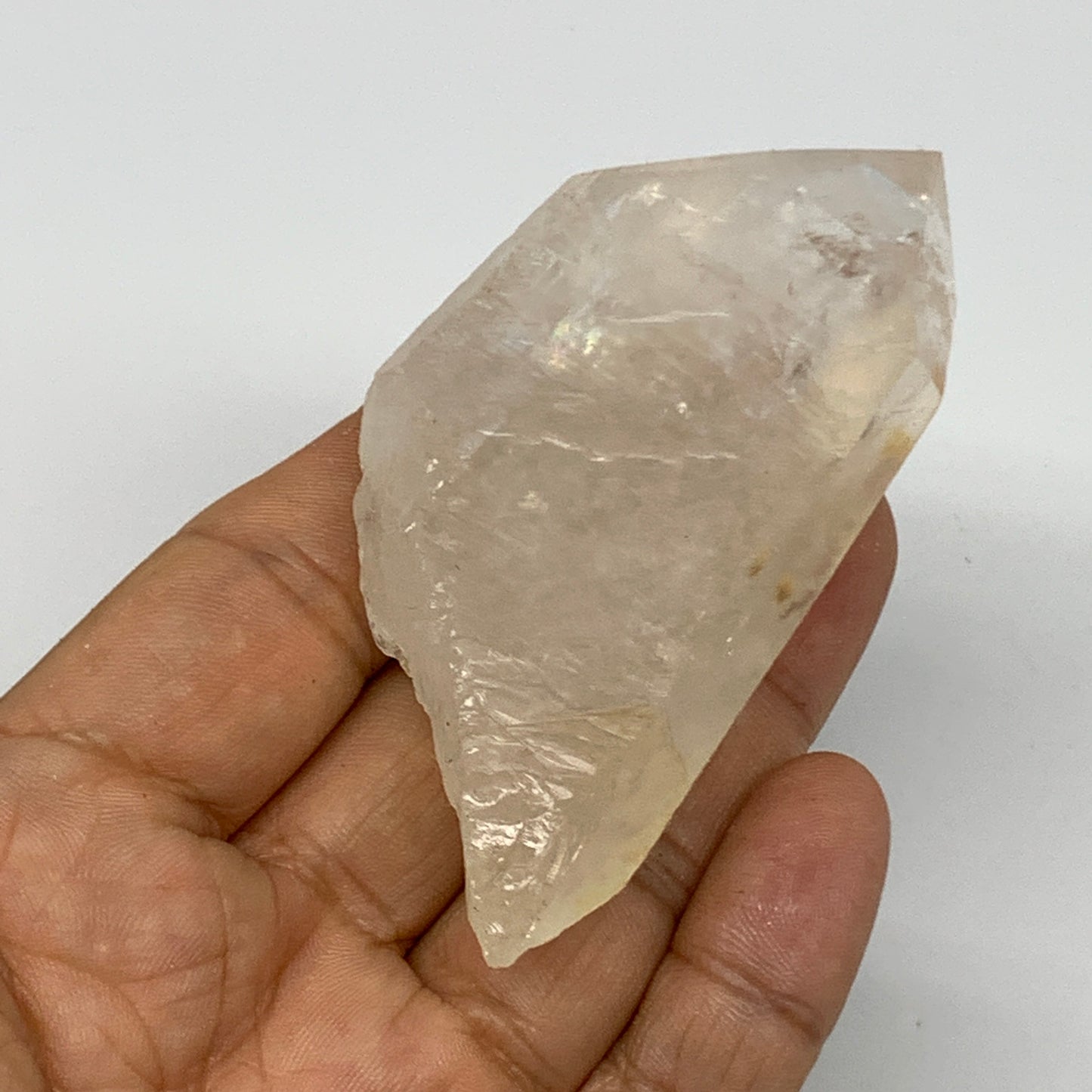97.8g, 3.3"x1.6"x1.1", Lemurian Quartz Crystal Mineral Specimens @Brazil, B19280