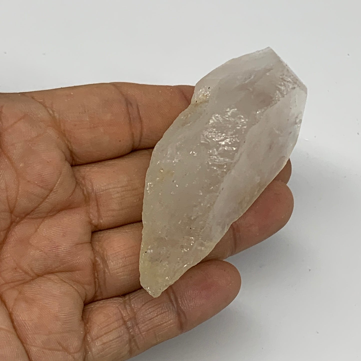 97.8g, 3.3"x1.6"x1.1", Lemurian Quartz Crystal Mineral Specimens @Brazil, B19280