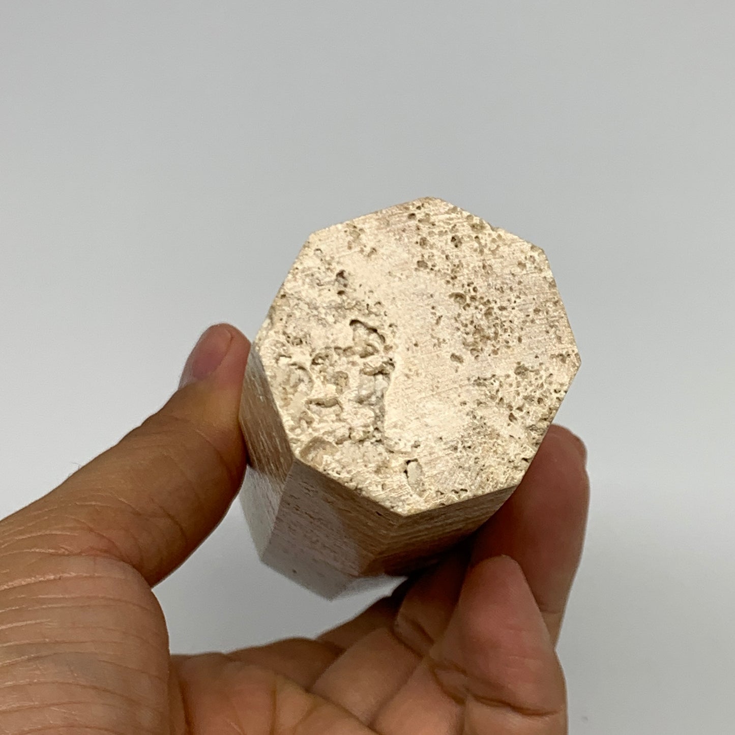 363.6g, 5.5"x1.5" Natural Chocolate Calcite Tower Point Obelisk Crystal, B23330