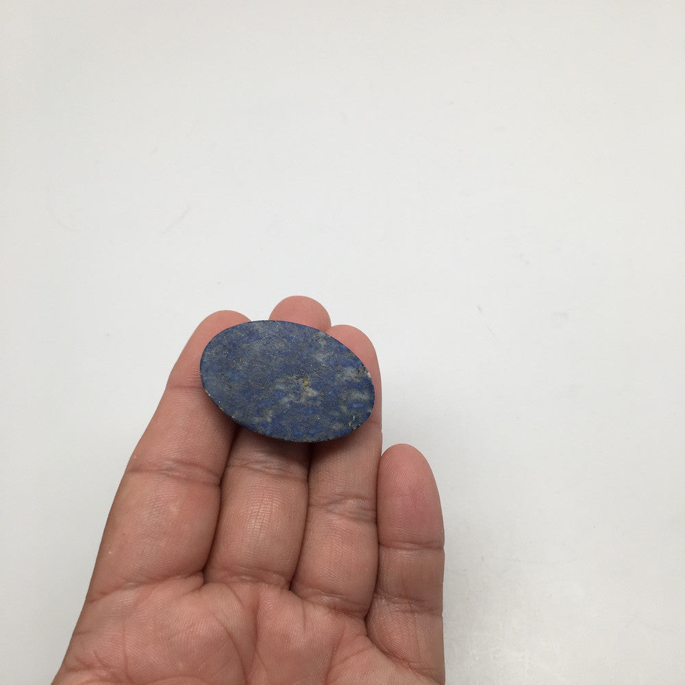 16.2Grams Natural Oval Shape Lapis Lazuli Cabochon Flat Bottom @Afghanistan,C361