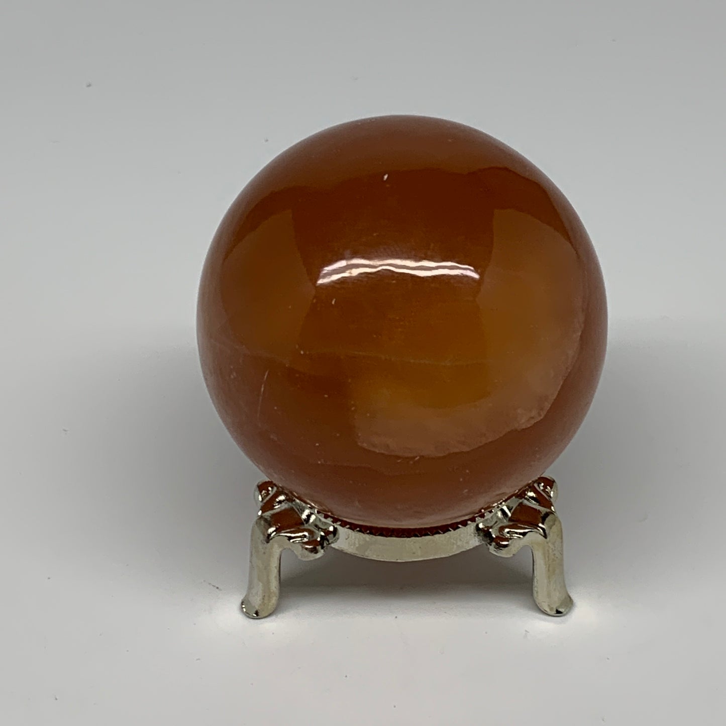 370.6g,2.5"(63mm) Honey Calcite Sphere Gemstone,Healing Crystal,B26147