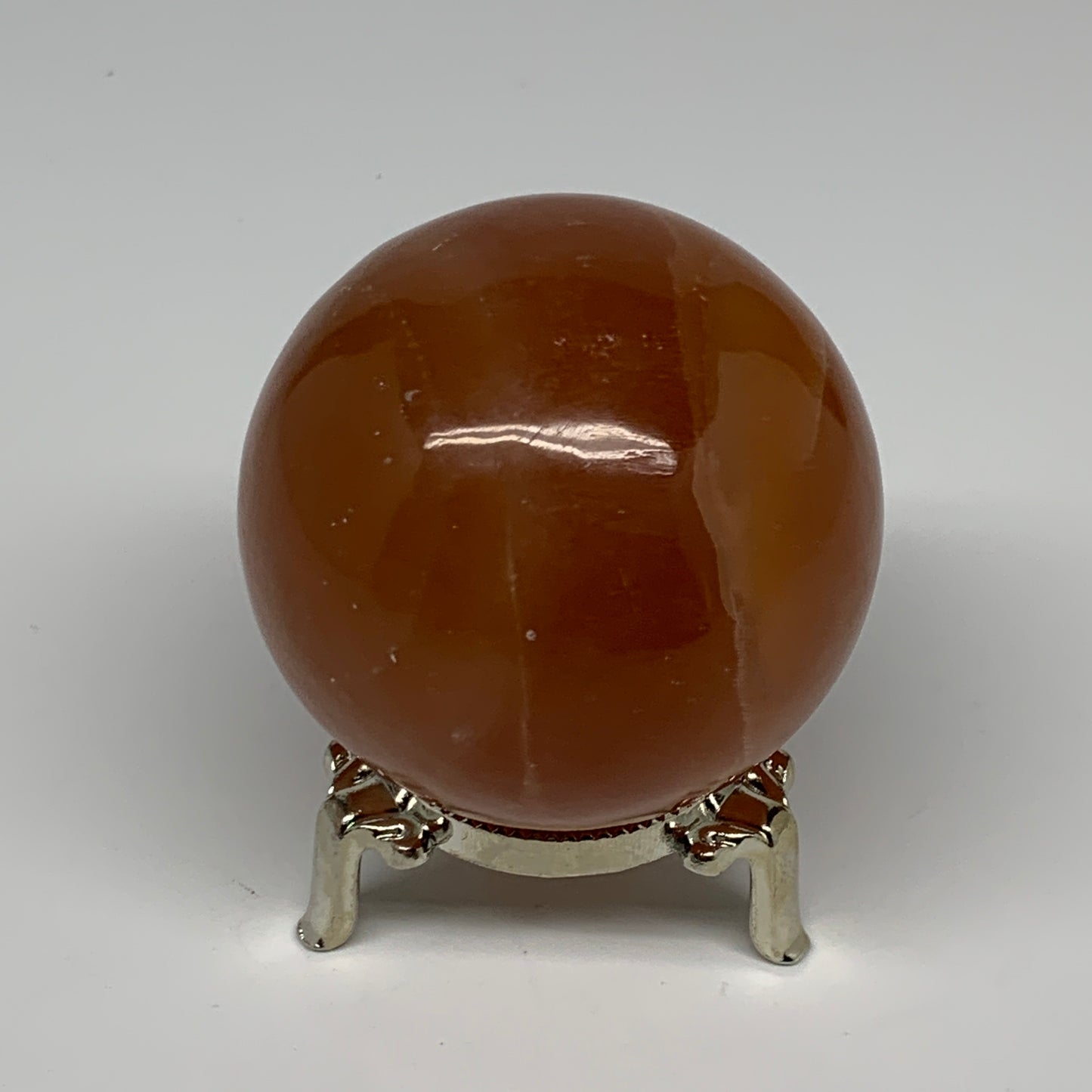 370.6g,2.5"(63mm) Honey Calcite Sphere Gemstone,Healing Crystal,B26147