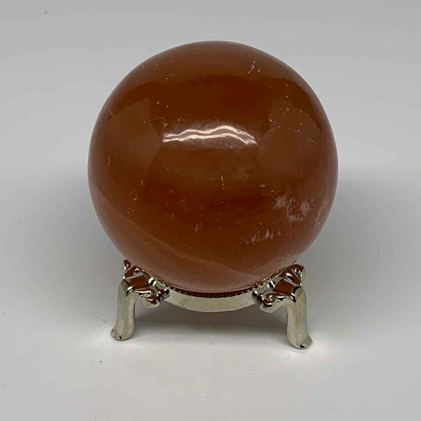 370.6g,2.5"(63mm) Honey Calcite Sphere Gemstone,Healing Crystal,B26147