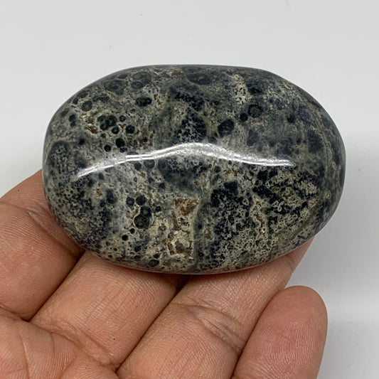 80.6g, 2.2"x1.6"x0.9", Kambaba Jasper Palm-Stone Reiki @Madagascar,B10424