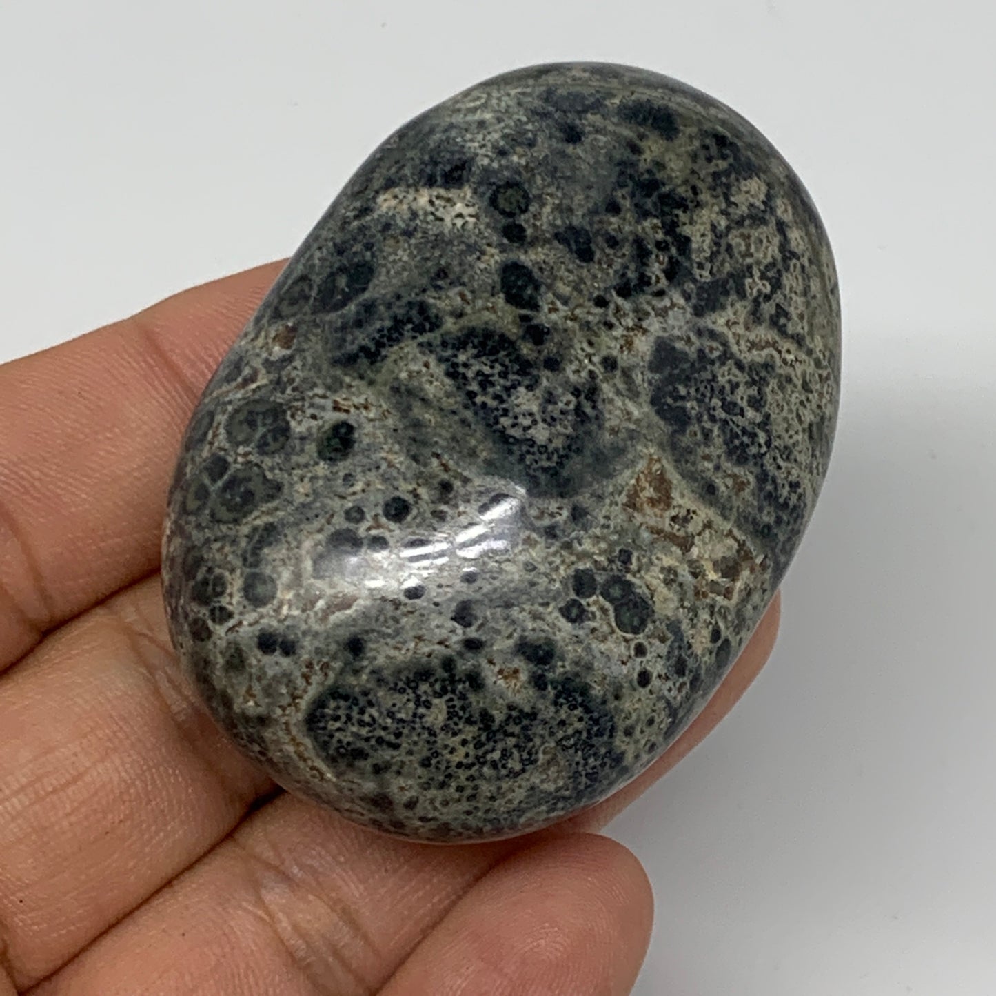 80.6g, 2.2"x1.6"x0.9", Kambaba Jasper Palm-Stone Reiki @Madagascar,B10424