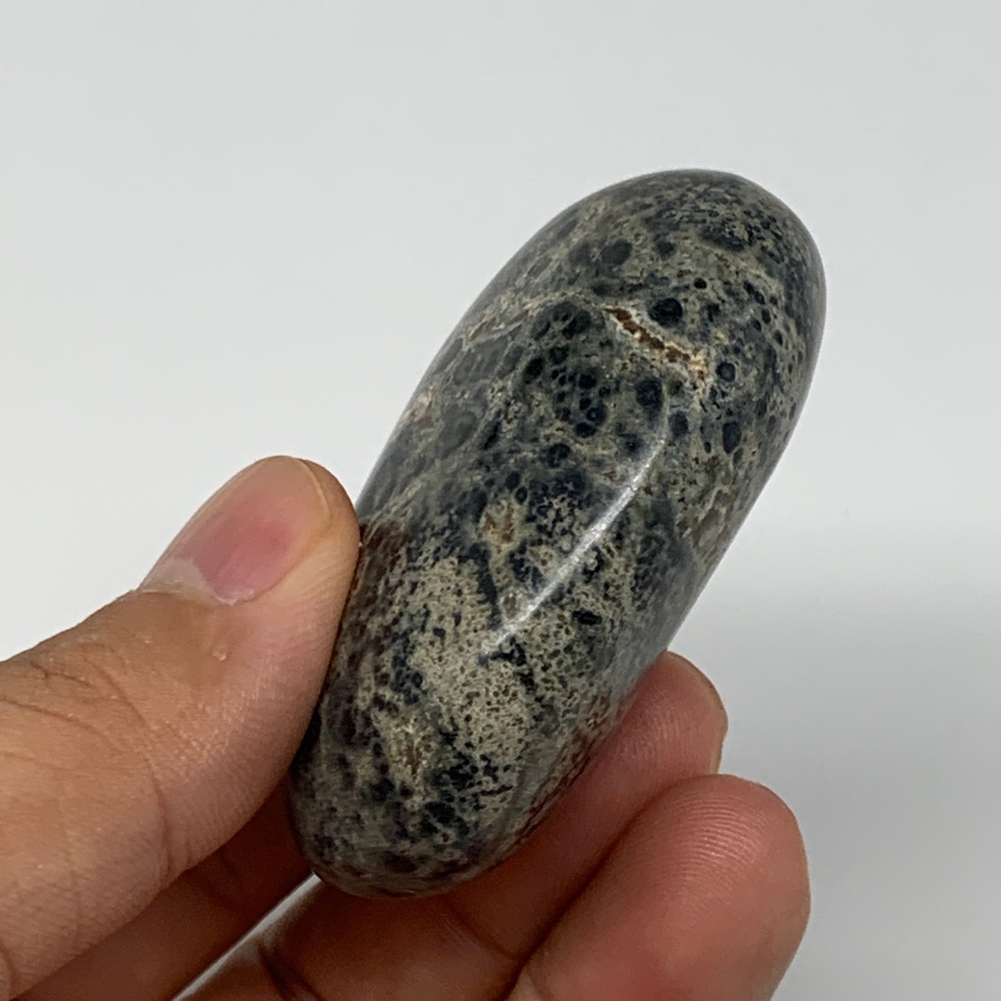 80.6g, 2.2"x1.6"x0.9", Kambaba Jasper Palm-Stone Reiki @Madagascar,B10424