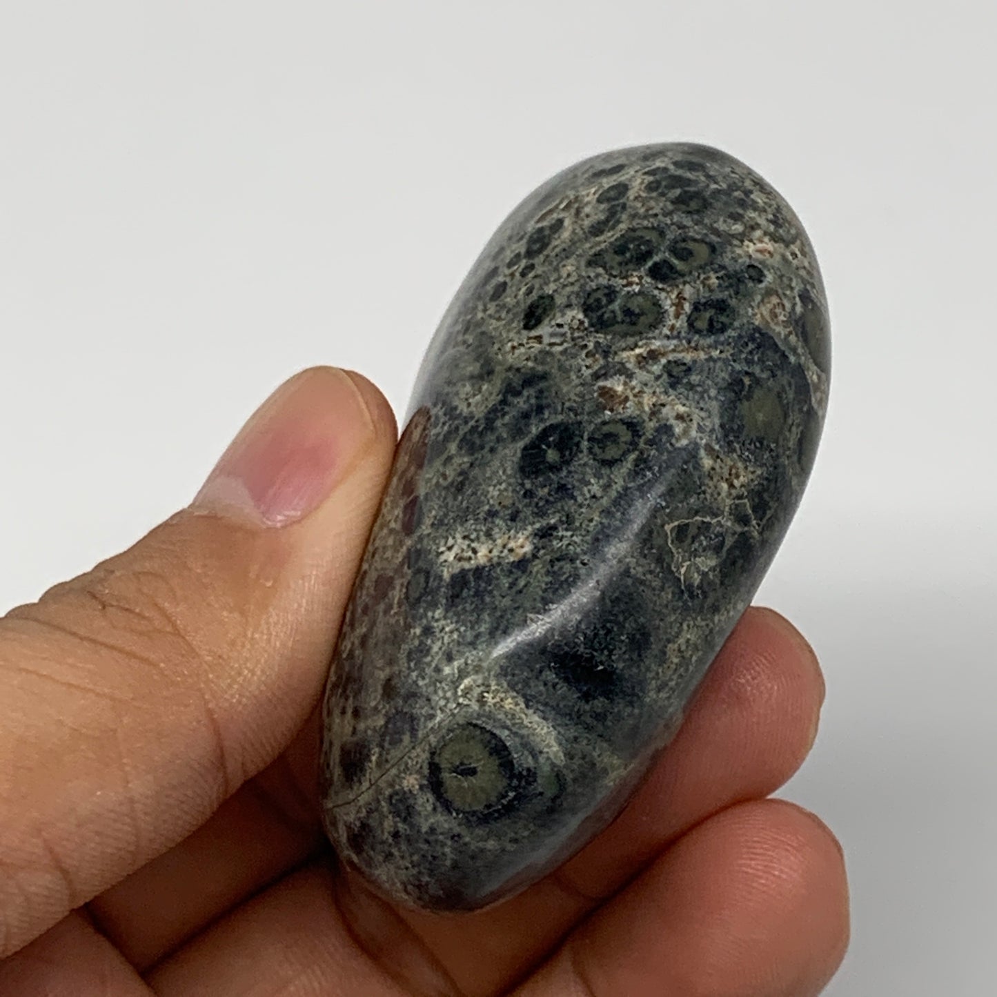 80.6g, 2.2"x1.6"x0.9", Kambaba Jasper Palm-Stone Reiki @Madagascar,B10424