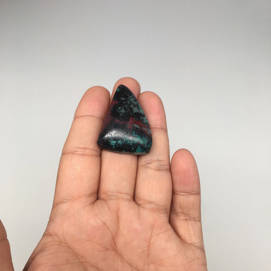 15.8g, 1.5"x 1"x9mm Sonora Sunset Chrysocolla Cuprite Cabochon @Mexico,SC346