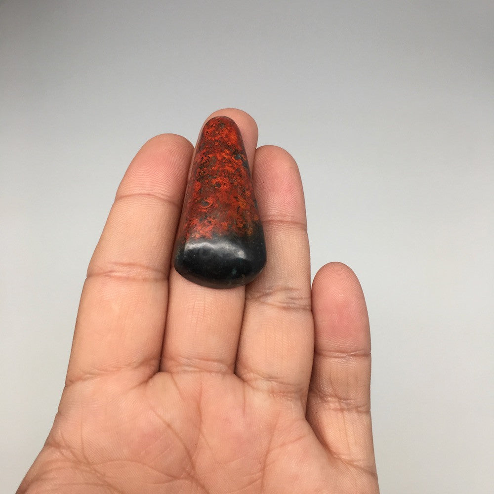 14g, 1.7"x 0.85"x9mm Sonora Sunset Chrysocolla Cuprite Cabochon @Mexico,SC347