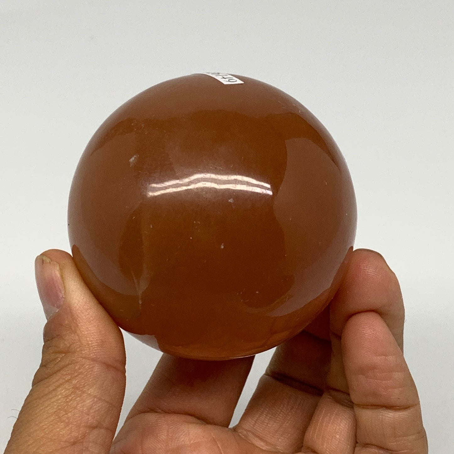 356.2g,2.5"(63mm) Honey Calcite Sphere Gemstone,Healing Crystal,B26149