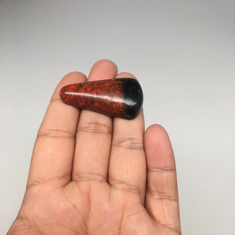 14g, 1.7"x 0.85"x9mm Sonora Sunset Chrysocolla Cuprite Cabochon @Mexico,SC347