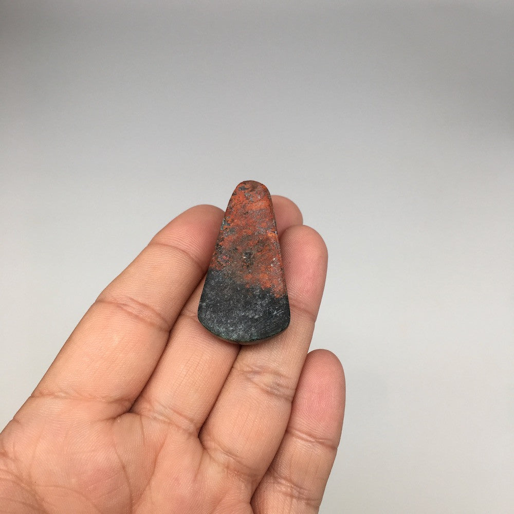 14g, 1.7"x 0.85"x9mm Sonora Sunset Chrysocolla Cuprite Cabochon @Mexico,SC347