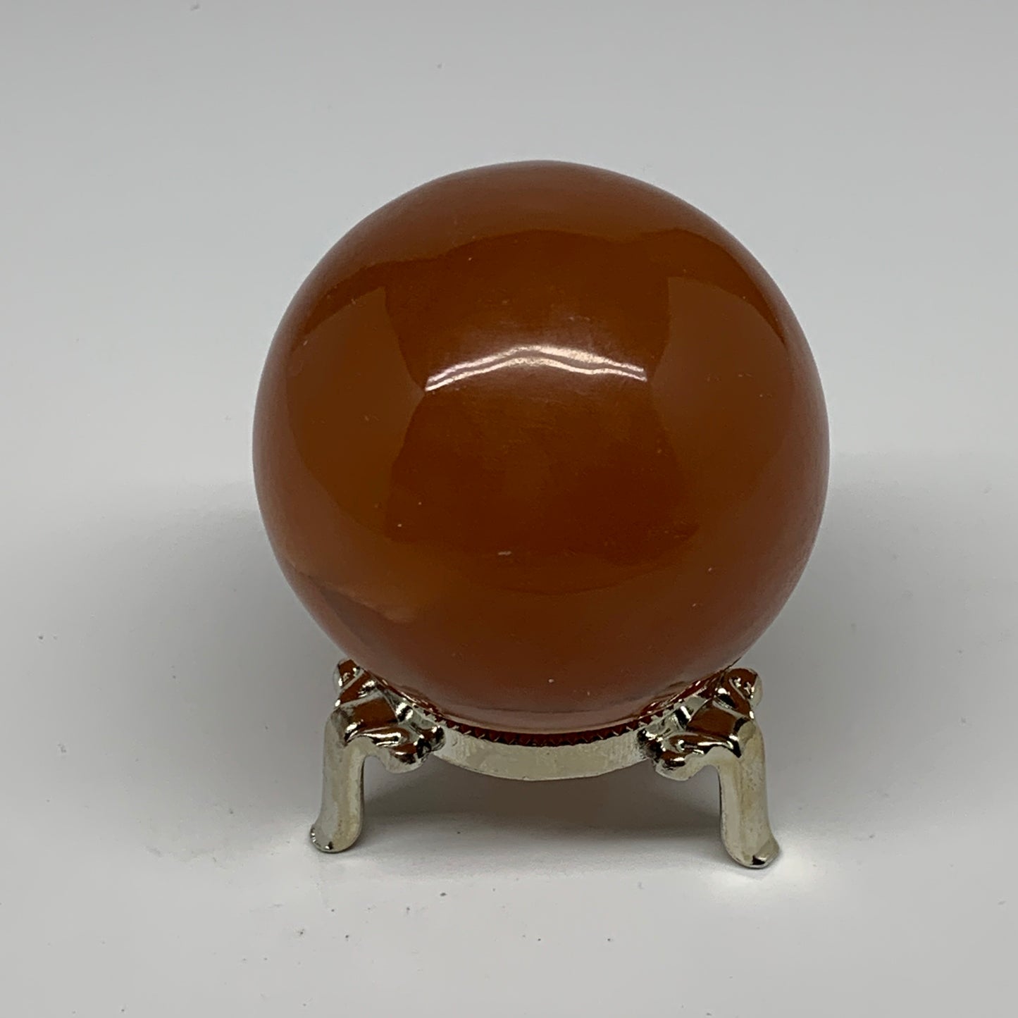 356.2g,2.5"(63mm) Honey Calcite Sphere Gemstone,Healing Crystal,B26149