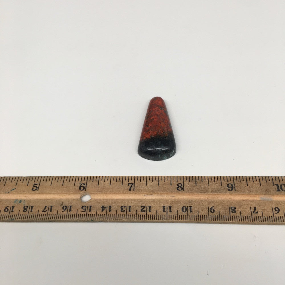 14g, 1.7"x 0.85"x9mm Sonora Sunset Chrysocolla Cuprite Cabochon @Mexico,SC347