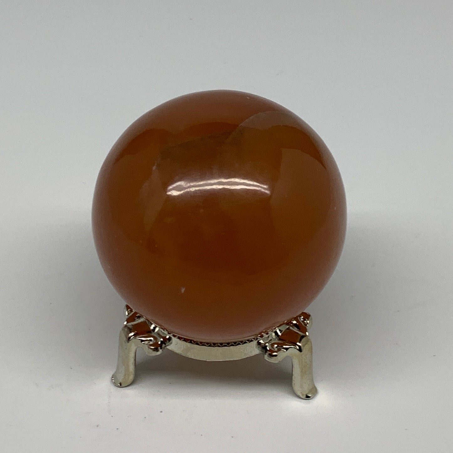 356.2g,2.5"(63mm) Honey Calcite Sphere Gemstone,Healing Crystal,B26149