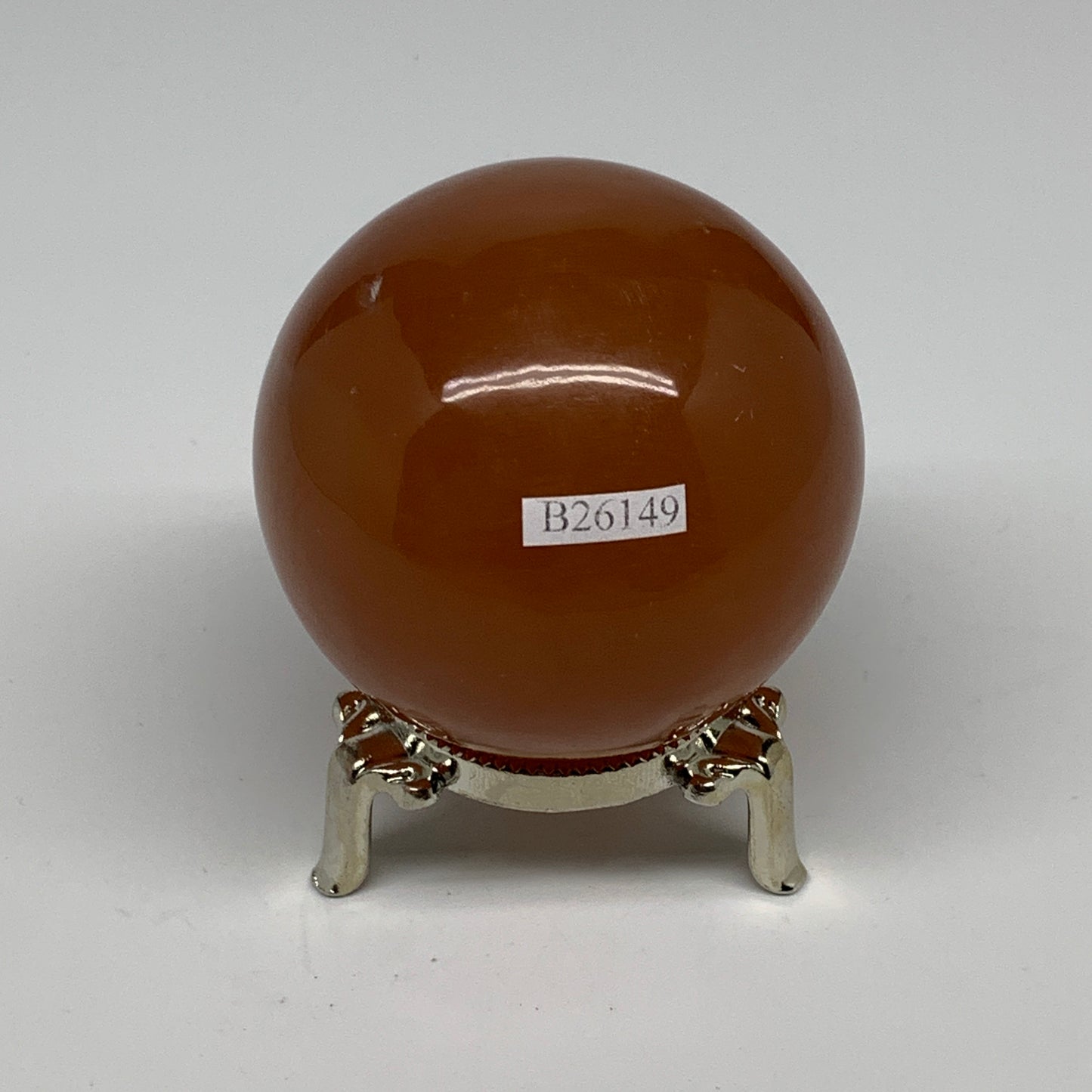 356.2g,2.5"(63mm) Honey Calcite Sphere Gemstone,Healing Crystal,B26149