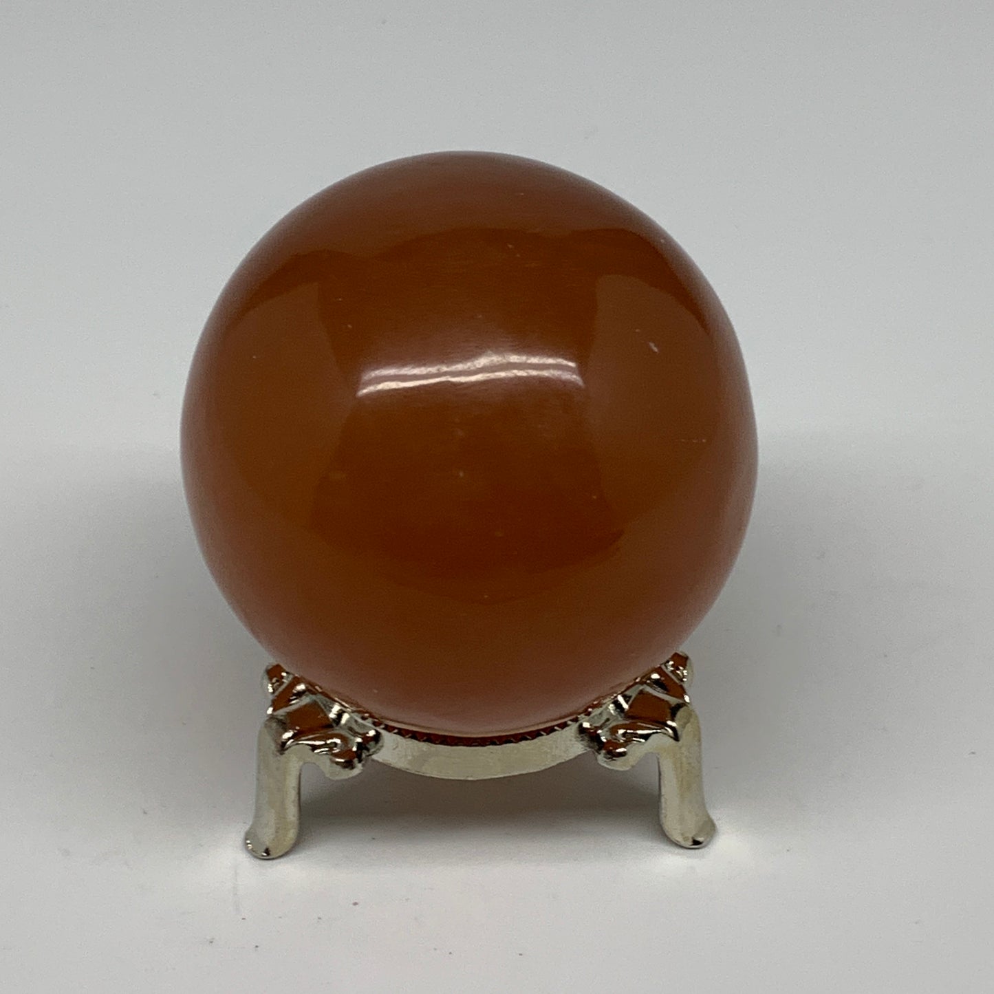 356.2g,2.5"(63mm) Honey Calcite Sphere Gemstone,Healing Crystal,B26149