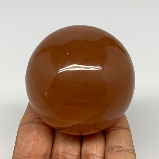 324g,2.4"61mm) Honey Calcite Sphere Gemstone,Healing Crystal,B26150