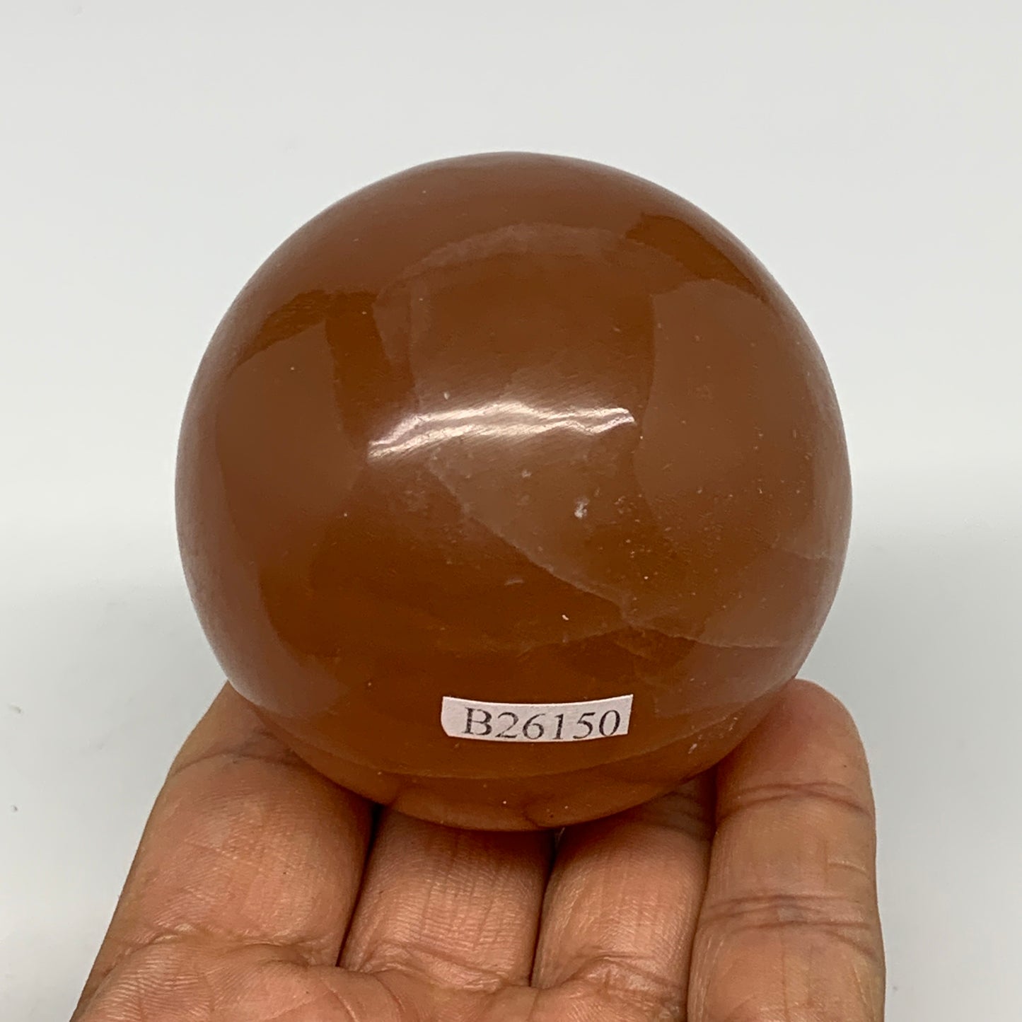 324g,2.4"61mm) Honey Calcite Sphere Gemstone,Healing Crystal,B26150