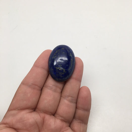 16.6Grams Natural Oval Shape Lapis Lazuli Cabochon Flat Bottom @Afghanistan,C369