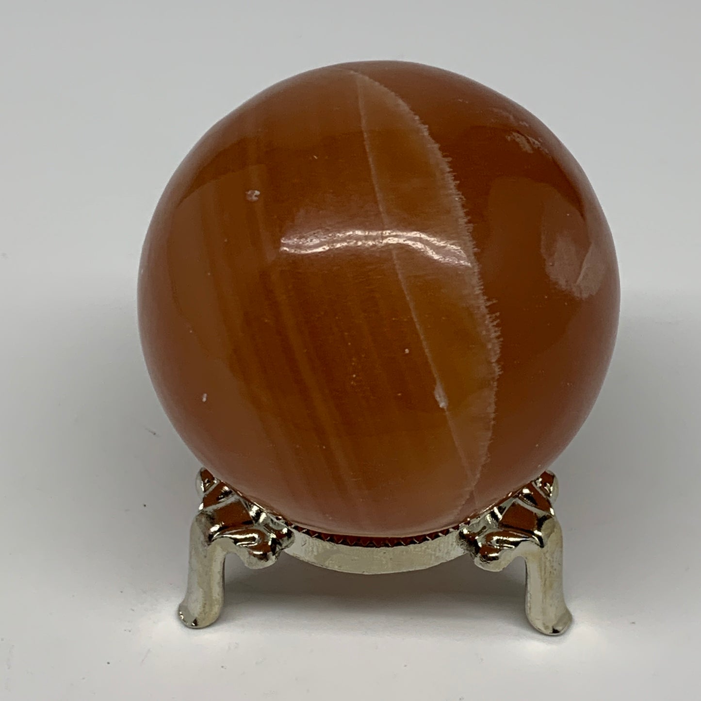 324g,2.4"61mm) Honey Calcite Sphere Gemstone,Healing Crystal,B26150
