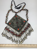 414.8g, 20" Turkmen Necklace Huge Vintage Boho Statement gypsy style Bib,TN703