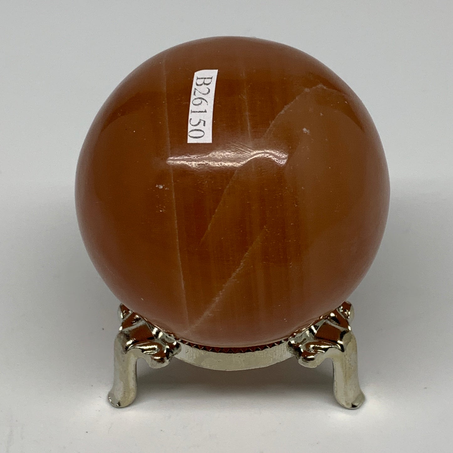 324g,2.4"61mm) Honey Calcite Sphere Gemstone,Healing Crystal,B26150
