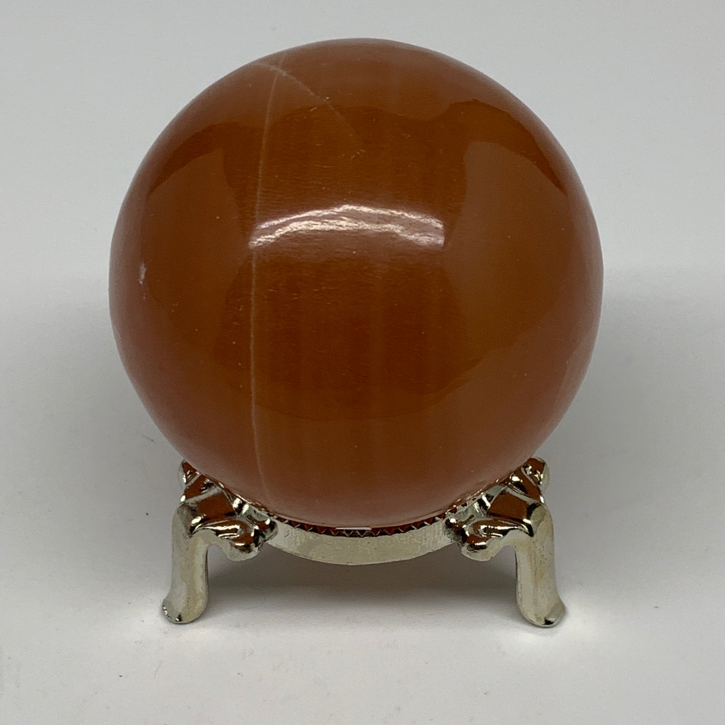 324g,2.4"61mm) Honey Calcite Sphere Gemstone,Healing Crystal,B26150