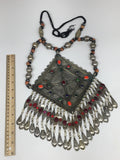 414.8g, 20" Turkmen Necklace Huge Vintage Boho Statement gypsy style Bib,TN703