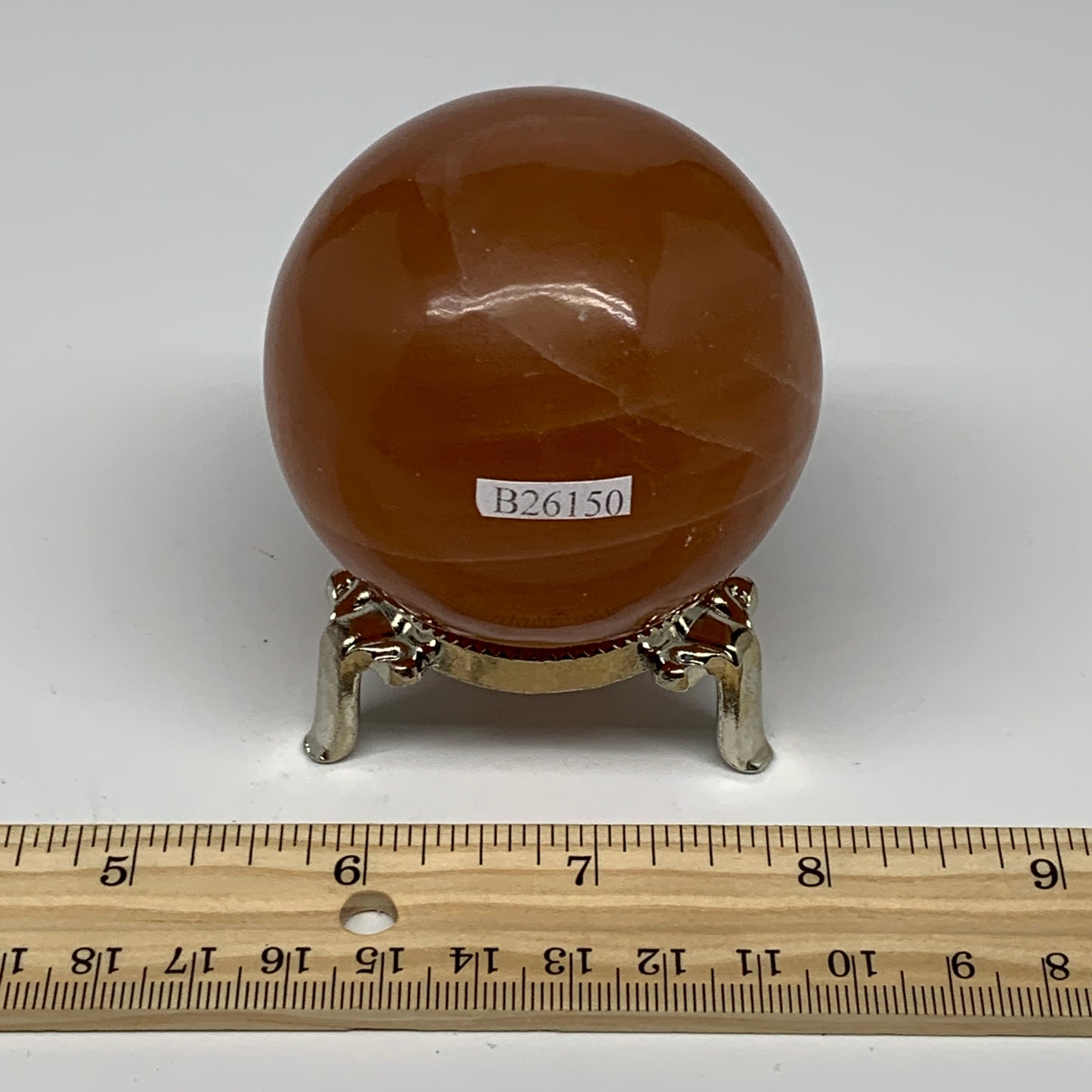 324g,2.4"61mm) Honey Calcite Sphere Gemstone,Healing Crystal,B26150