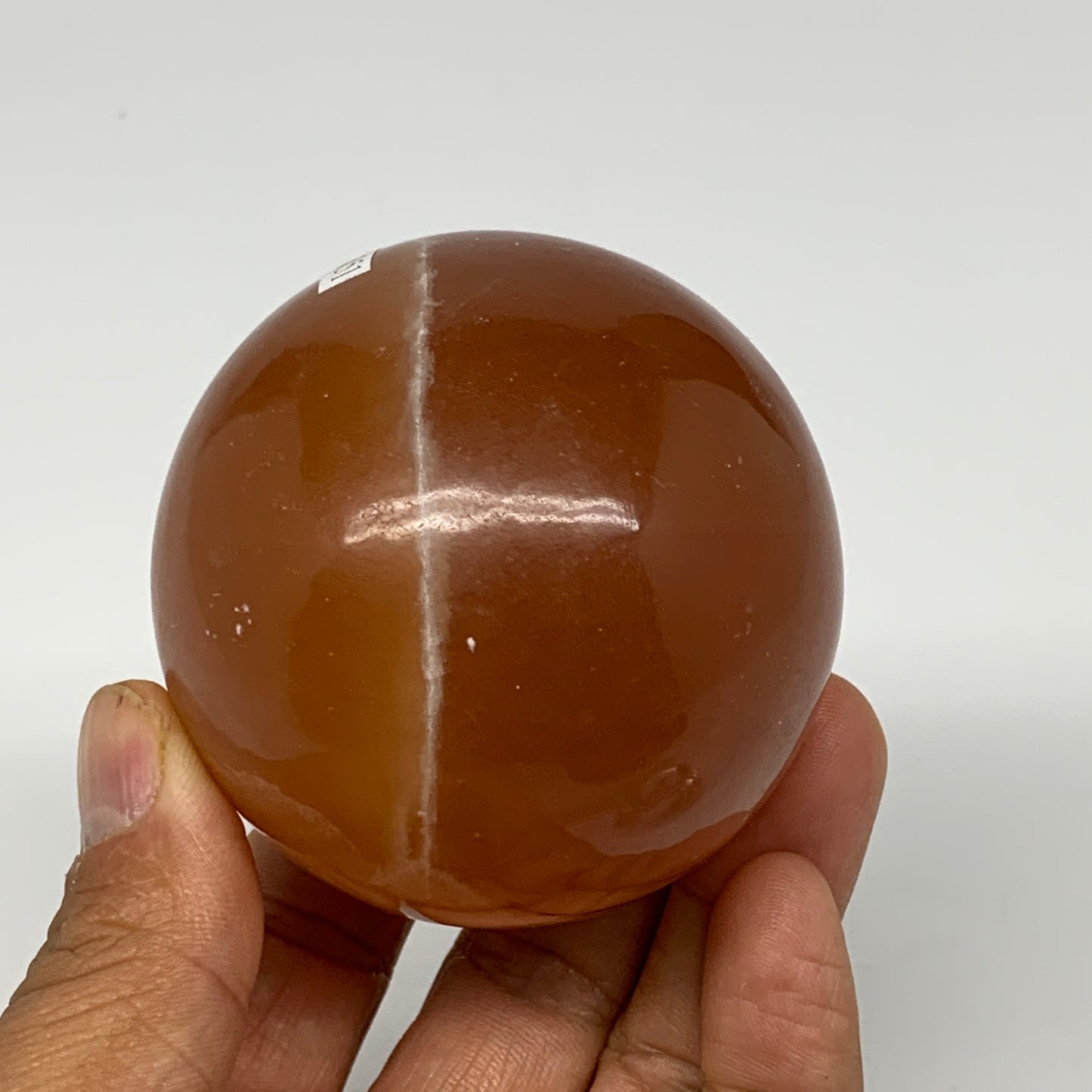 323.3g,2.4"61mm) Honey Calcite Sphere Gemstone,Healing Crystal,B26151
