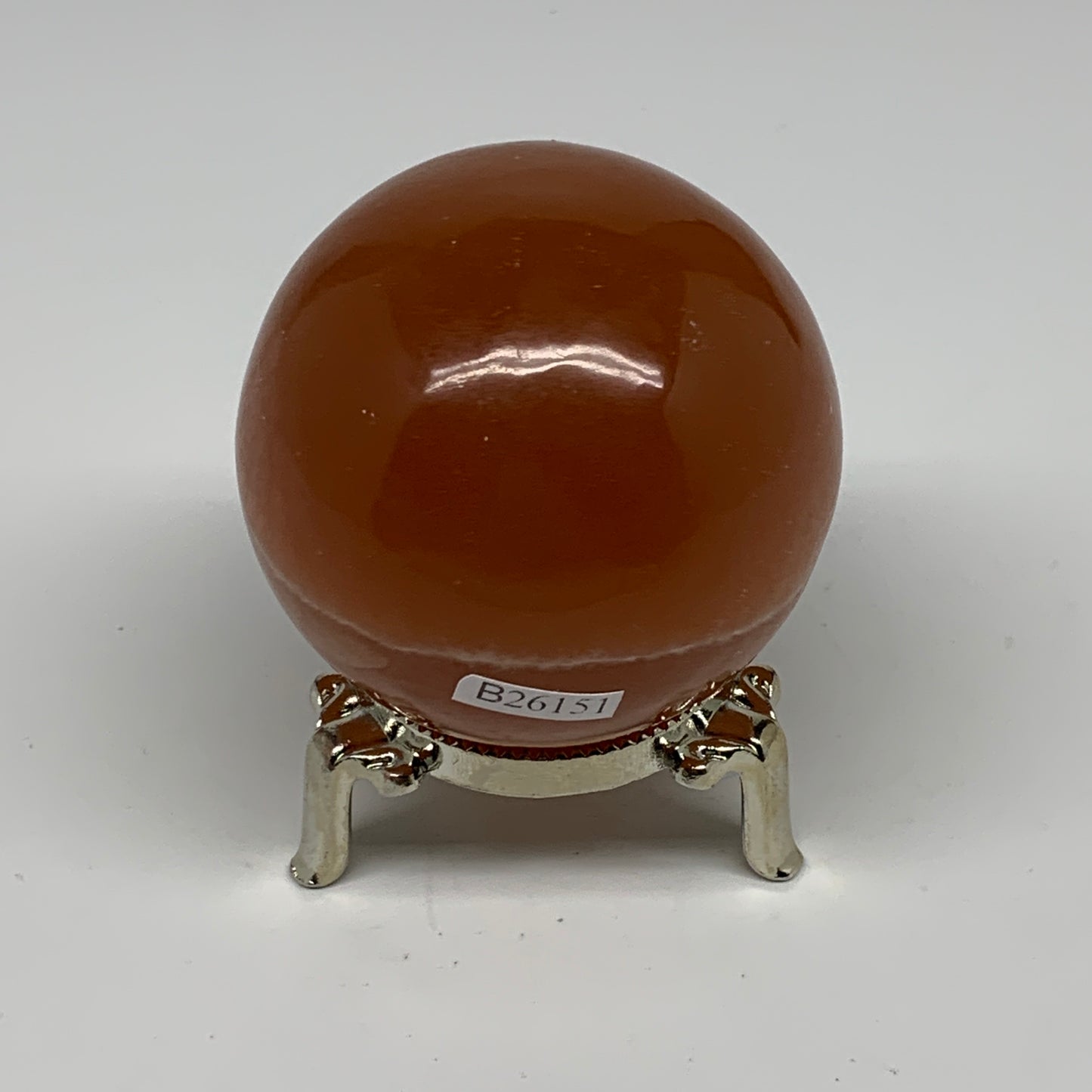 323.3g,2.4"61mm) Honey Calcite Sphere Gemstone,Healing Crystal,B26151