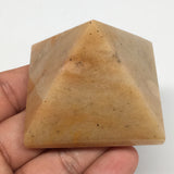 114.2g,1.9"x1.6" Natural Yellow Aventurine Pyramid Gemstone Crystal @India,MF351
