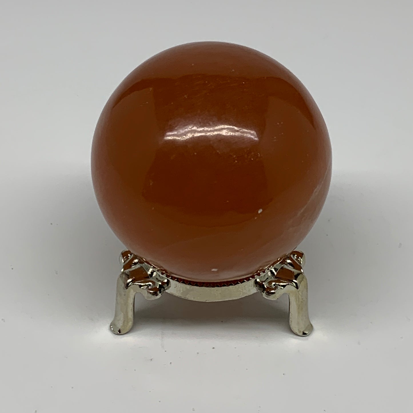 323.3g,2.4"61mm) Honey Calcite Sphere Gemstone,Healing Crystal,B26151
