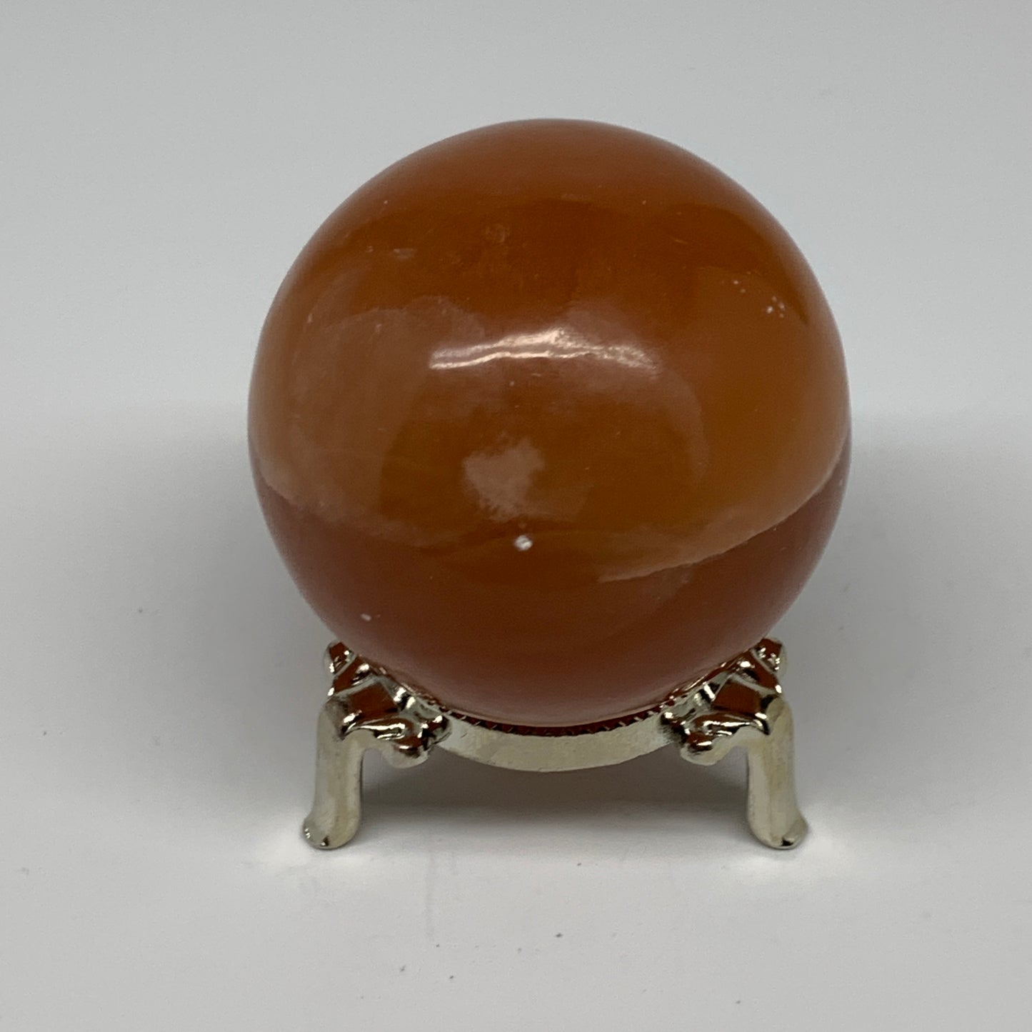 323.3g,2.4"61mm) Honey Calcite Sphere Gemstone,Healing Crystal,B26151