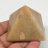 114.2g,1.9"x1.6" Natural Yellow Aventurine Pyramid Gemstone Crystal @India,MF351